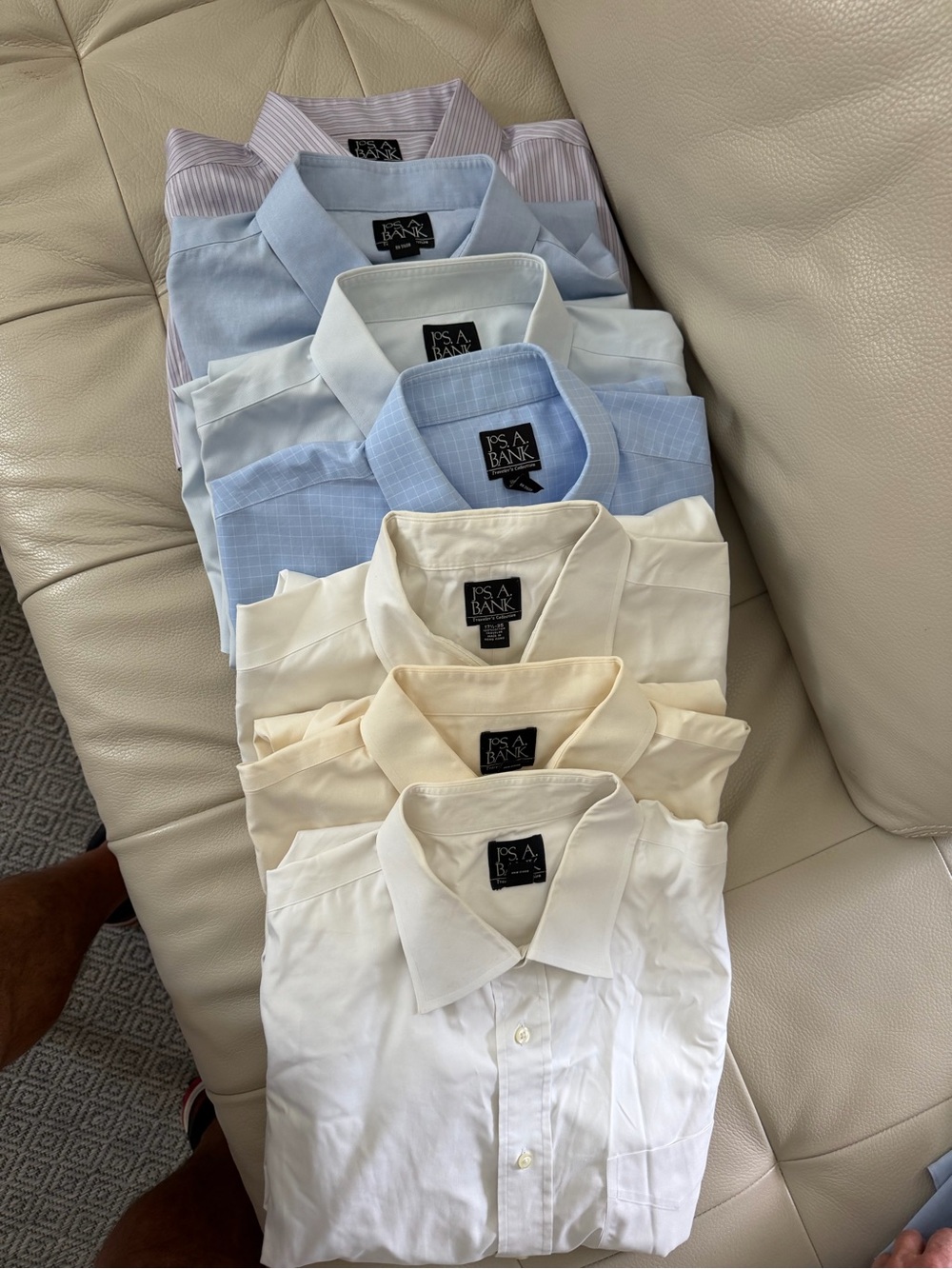 Jos. A. Bank Multi-Pack Dress Shirts in White, Cream, Light Blue